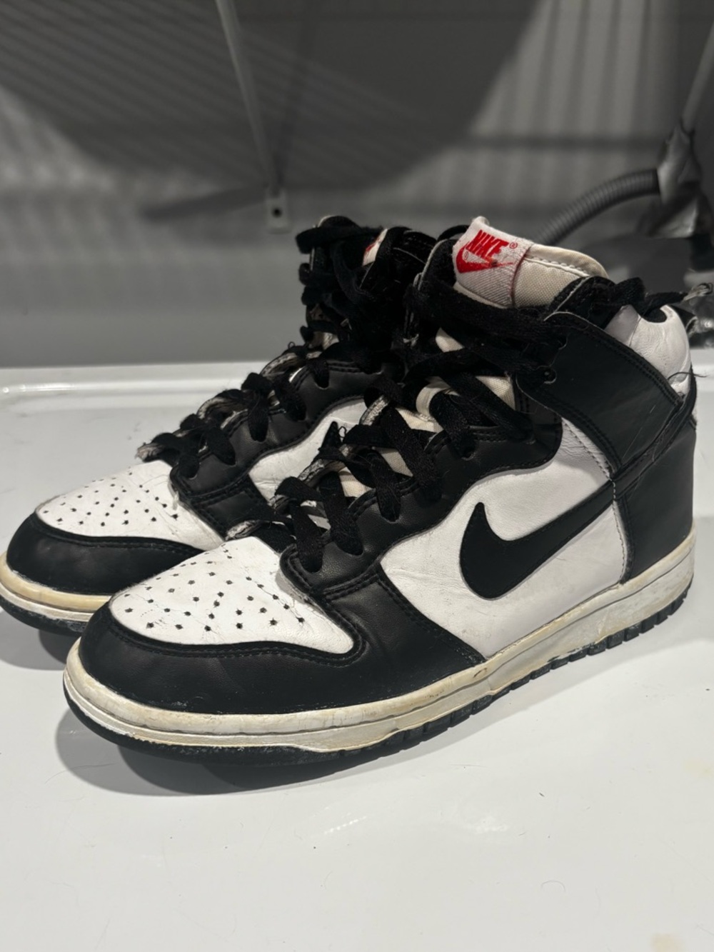 Nike Black & White High-Top Swoosh Sneakers